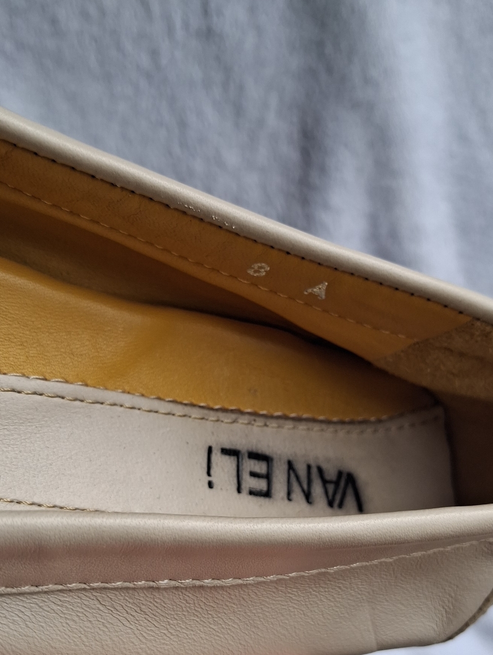 Vaneli Cream Leather Chain-Link Loafers - Picture 2 of 3